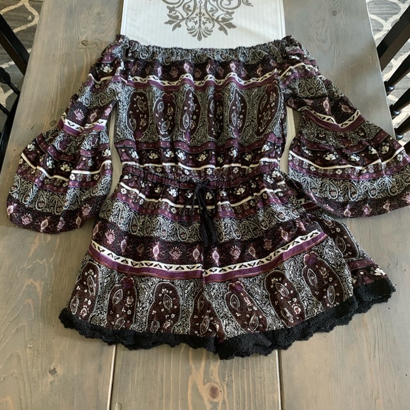 Forever 21 Pants - Forever 21 Off the Shoulder Romper